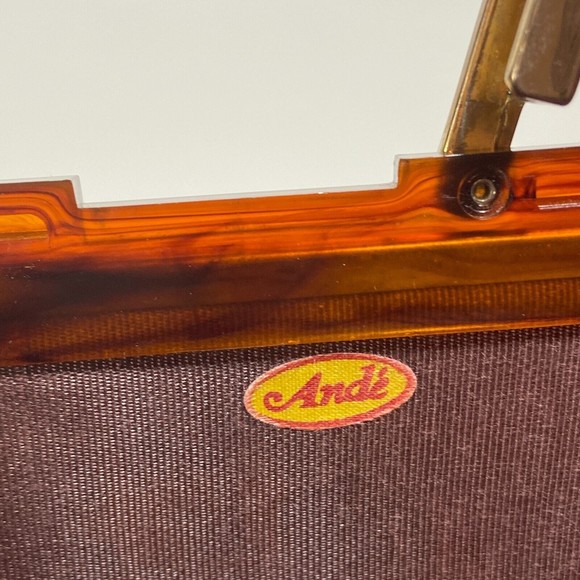 Vintage Ande Brown Snake Reptile Leather Clutch Purse - Picture 5 of 7